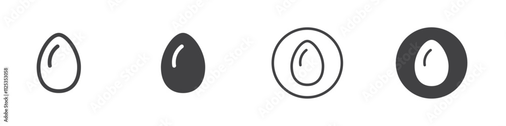 Egg icon Simple outline vector logo Egg icon Simple outline vector logo
