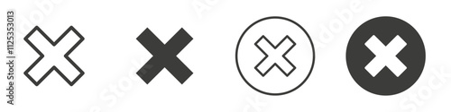 Delete icon Simple outline vector logo