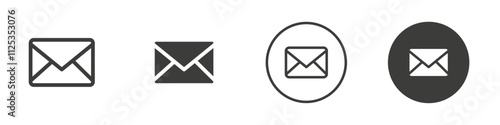 Envelope icon Simple outline vector logo