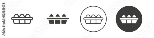 Egg icon Simple outline vector logo