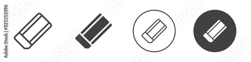 Eraser icon Simple outline vector logo