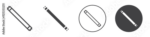 Fluorescent icon Simple outline vector logo