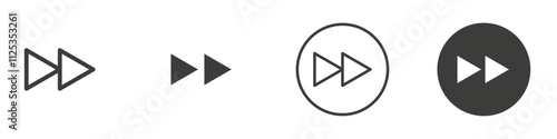 Forward icon Simple outline vector logo