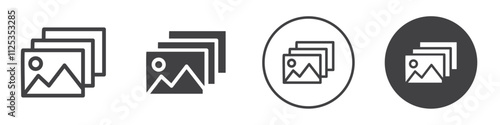 Gallery vector icon Simple outline vector logo