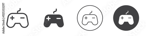 Game console icon Simple outline vector logo