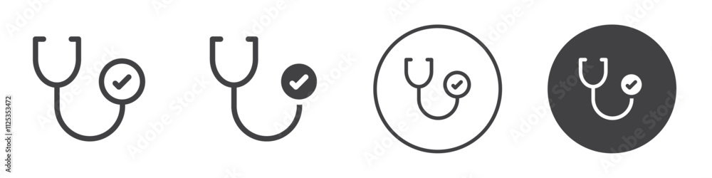 Health Check icon Simple outline vector logo Health Check icon Simple outline vector logo
