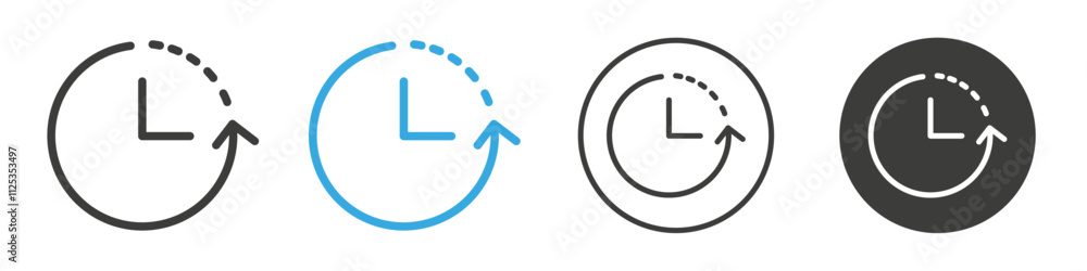 History icon Simple outline vector logo History icon Simple outline vector logo