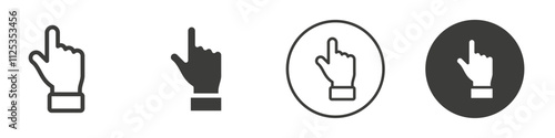Hand icon Simple outline vector logo
