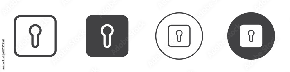 Keyhole icon Simple outline vector logo Keyhole icon Simple outline vector logo