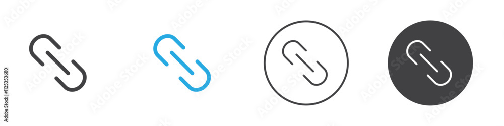 Link icon Simple outline vector logo