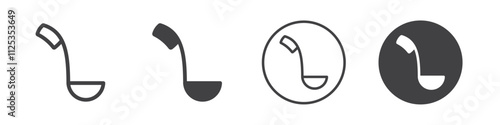 Ladle icon Simple outline vector logo
