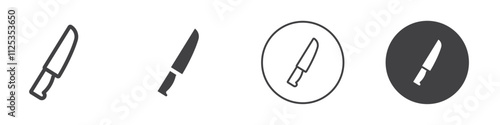 Knife icon Simple outline vector logo