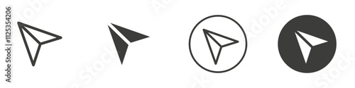 Navigation icon Simple outline vector logo
