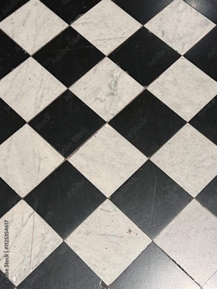 Black and white tile design Black and white tile design