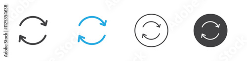 Refresh icon Simple outline vector logo