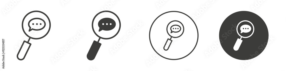 Search message icon Simple outline vector logo Search message icon Simple outline vector logo