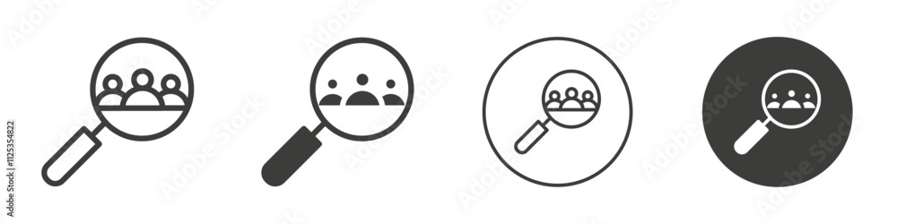 Search job vacancy icon Simple outline vector logo Search job vacancy icon Simple outline vector logo