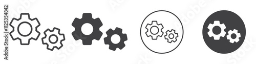 Setting icon Simple outline vector logo