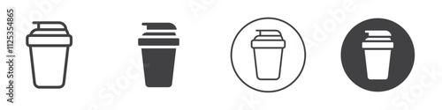 Shaker icon Simple outline vector logo