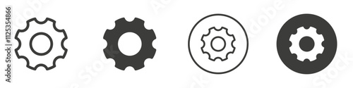 Settings icon Simple outline vector logo
