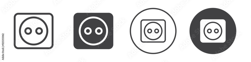Socket icon Simple outline vector logo Socket icon Simple outline vector logo