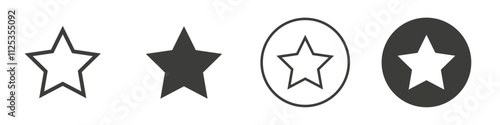 Star icon Simple outline vector logo