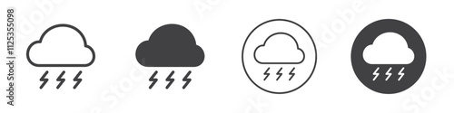 Storm icon Simple outline vector logo