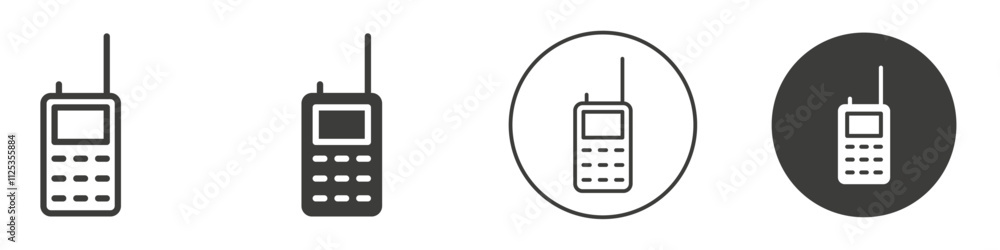 Walkie talkie icon Simple outline vector logo Walkie talkie icon Simple outline vector logo