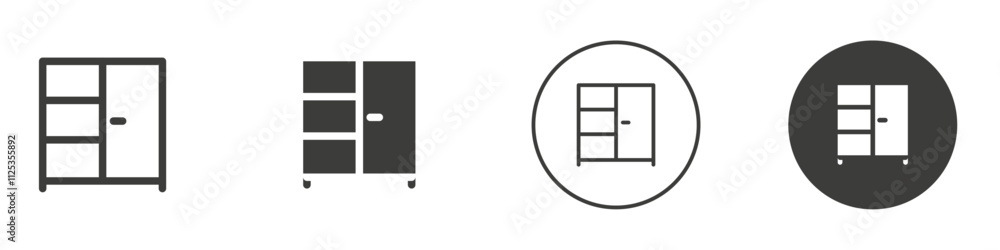 Wardrobe icon Simple outline vector logo Wardrobe icon Simple outline vector logo