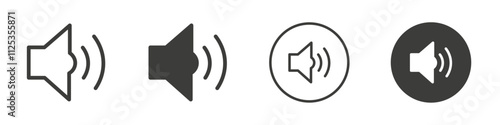 Volume icon Simple outline vector logo