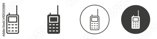 Walkie talkie icon Simple outline vector logo