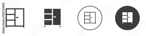 Wardrobe icon Simple outline vector logo