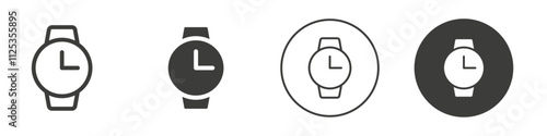 Watch icon Simple outline vector logo