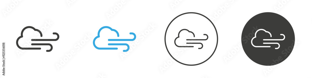 Windy icon Simple outline vector logo Windy icon Simple outline vector logo