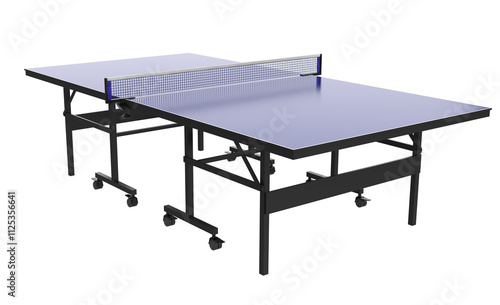 Ping Pong Table Isolated on White Background. 3d illustration Tennis Table photo