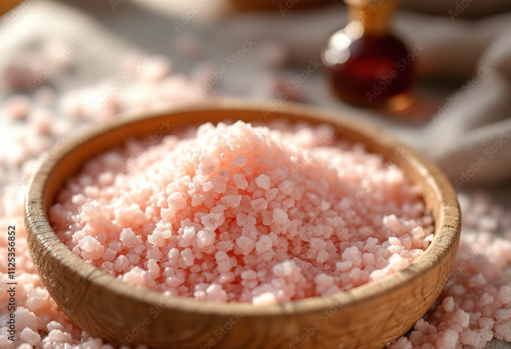 A photo of a pink salt spa set A photo of a pink salt spa set