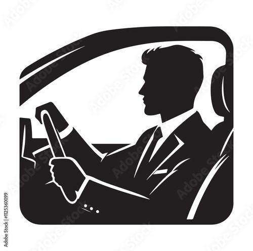 car Driver silhouette vector illustration