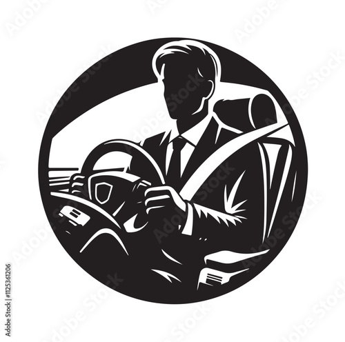 car Driver silhouette vector illustration