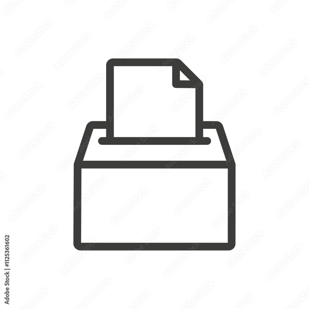 Ballot box icon Simple outline vector logo Ballot box icon Simple outline vector logo