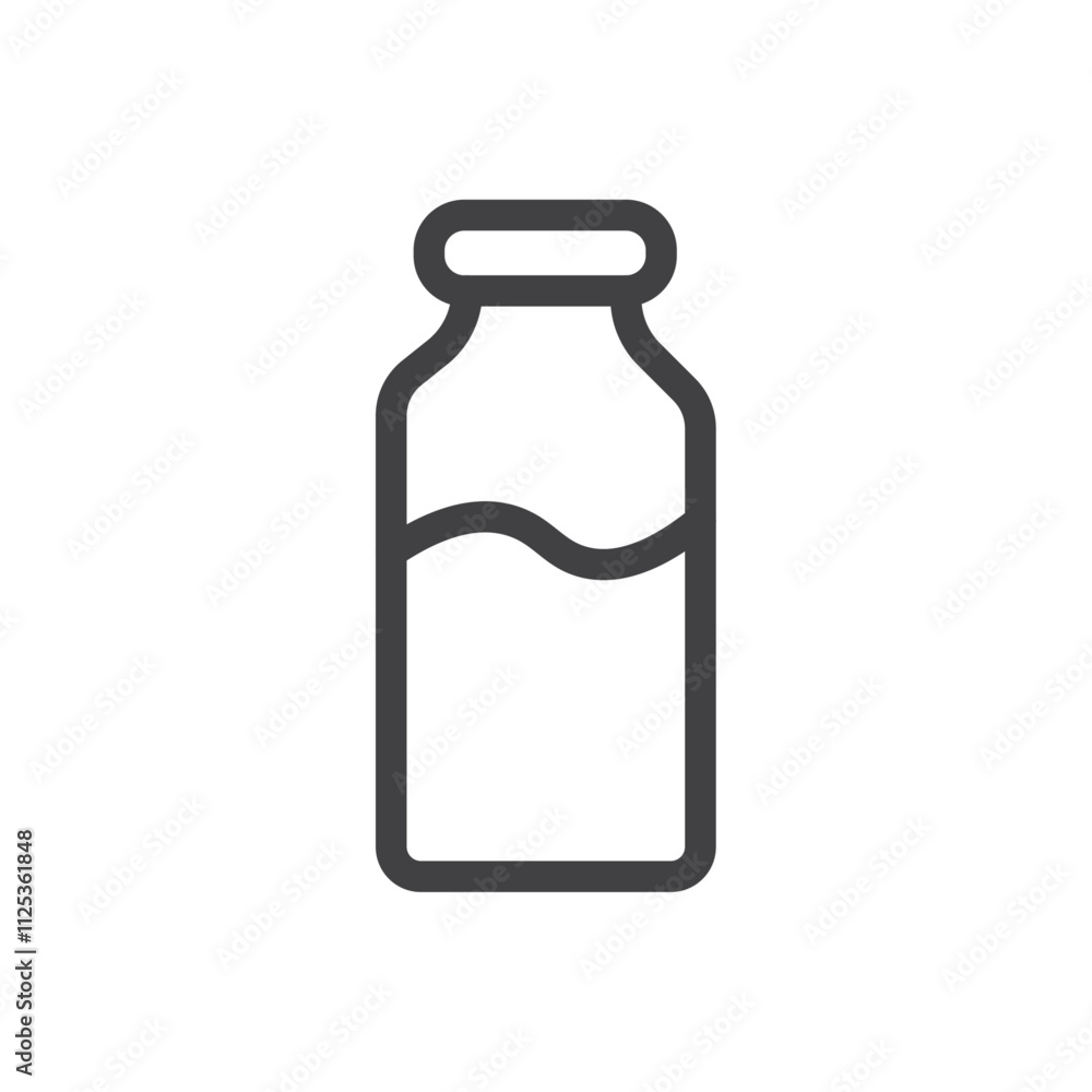 Bottle icon Simple outline vector logo Bottle icon Simple outline vector logo