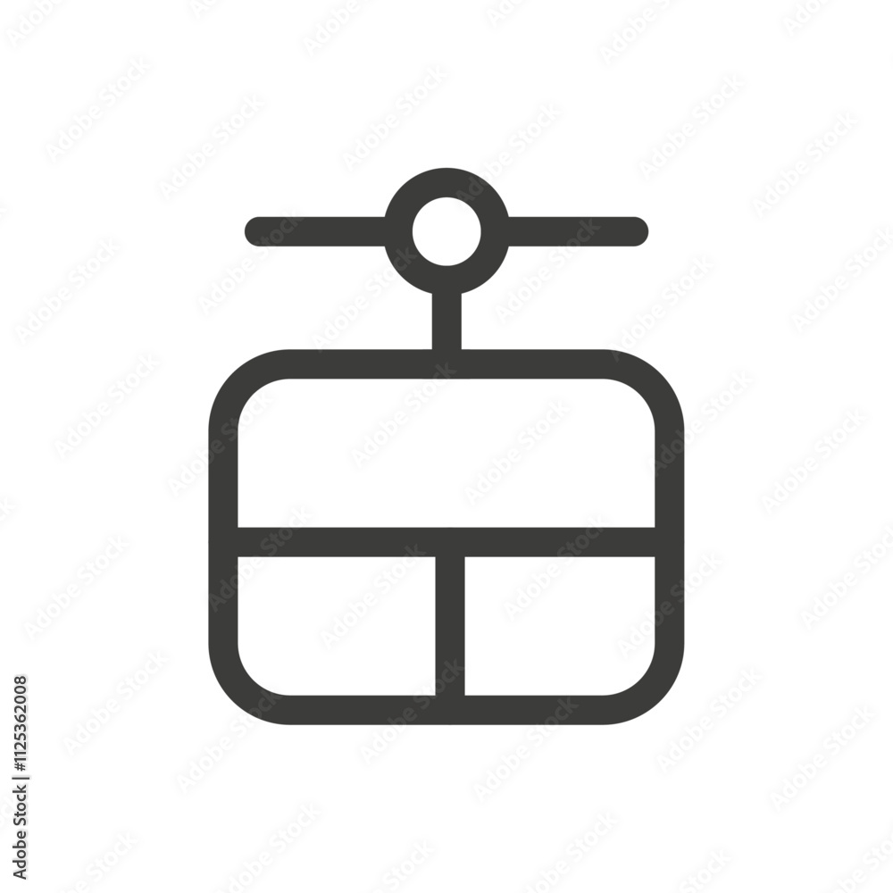 Cable car icon Simple outline vector logo Cable car icon Simple outline vector logo