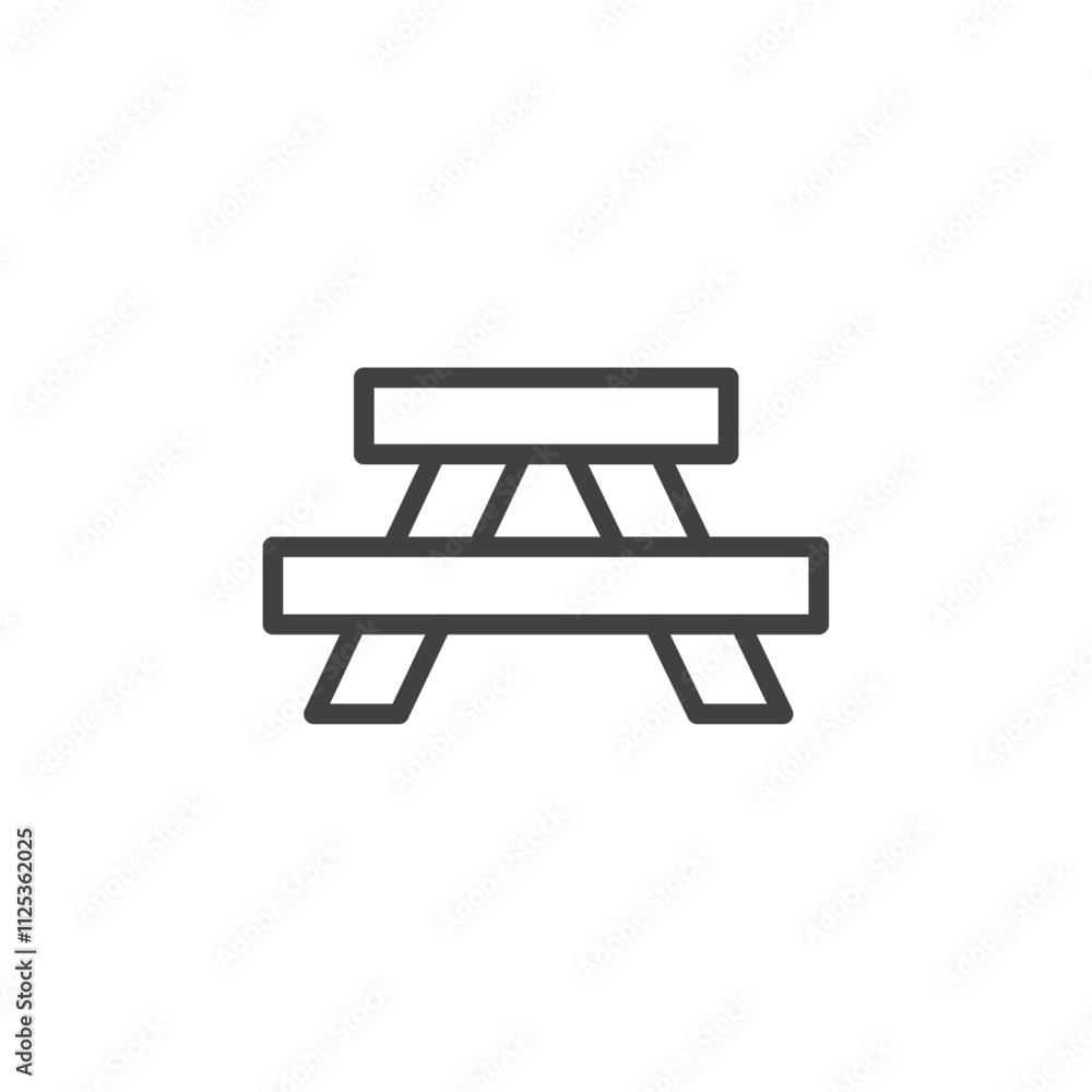 Camping table icon Simple outline vector logo Camping table icon Simple outline vector logo