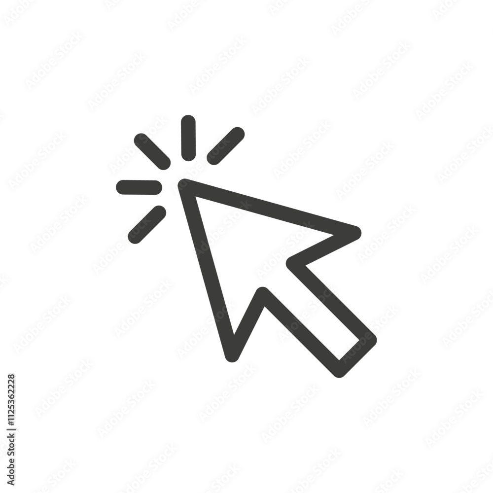 Click icon Simple outline vector logo Click icon Simple outline vector logo