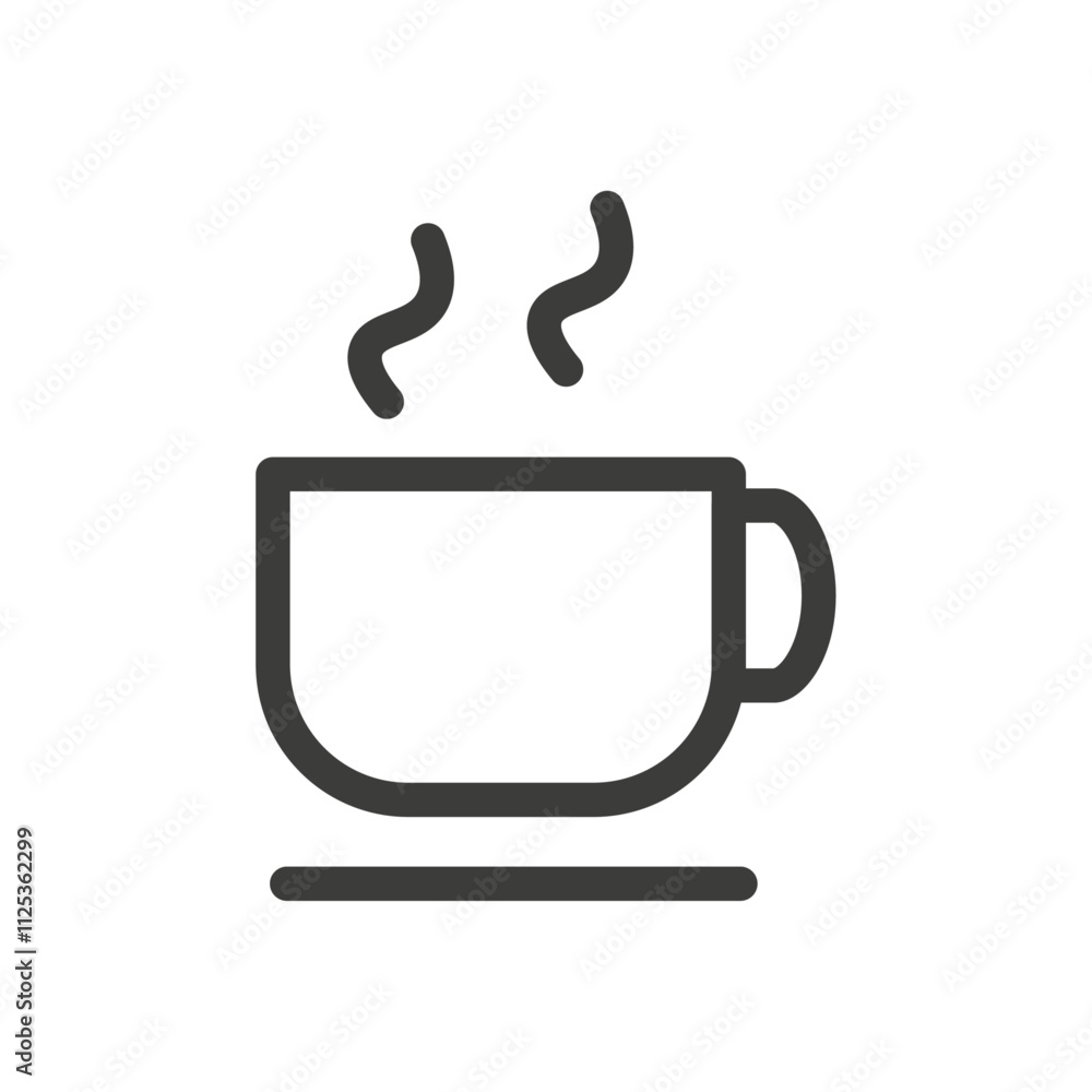 coffee cup icon Simple outline vector logo coffee cup icon Simple outline vector logo