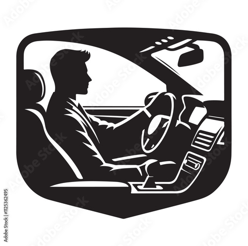 car Driver silhouette vector illustration