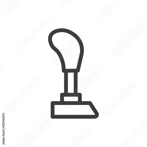 Gearshift icon Simple outline vector logo