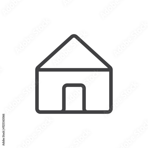 House icon Simple outline vector logo