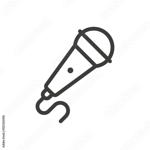 microphone icon Simple outline vector logo