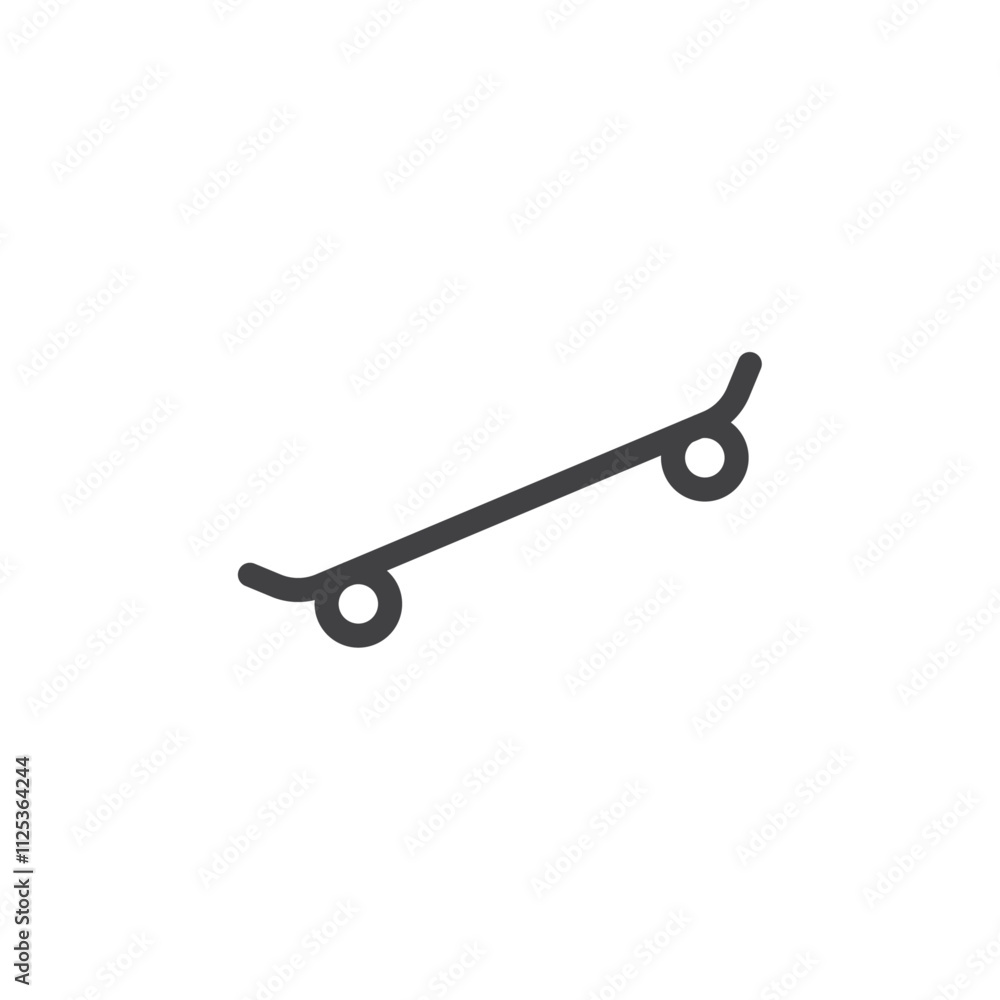 Skateboard icon Simple outline vector logo Skateboard icon Simple outline vector logo