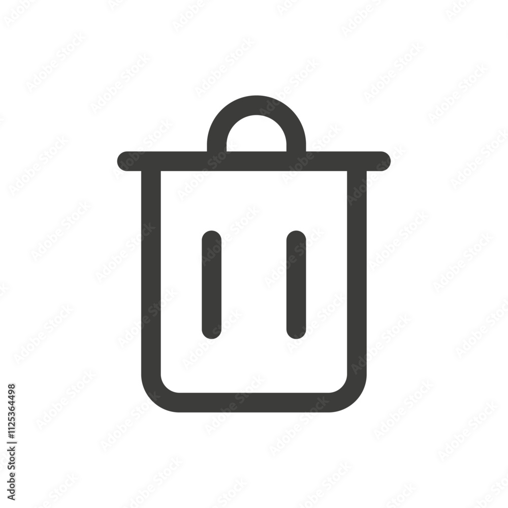 Trash icon Simple outline vector logo Trash icon Simple outline vector logo